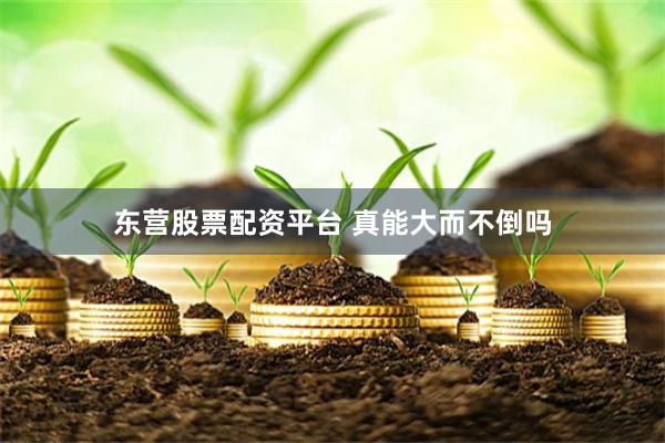 东营股票配资平台 真能大而不倒吗